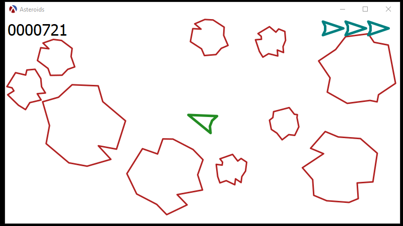 asteroids arcade vector